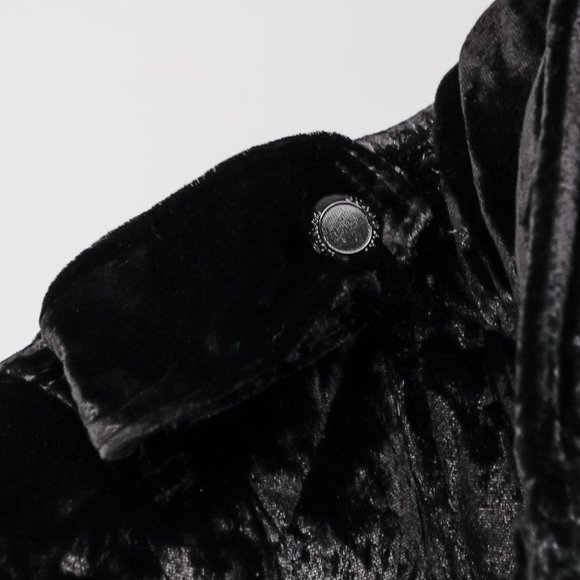 Burberry Black Silk Velvet Puffer Jacket - Picture 6 of 16